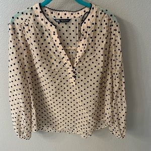 Zara polka dot top